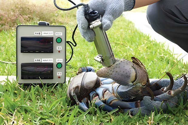 ukuran dan kekuatan kepiting kelapa