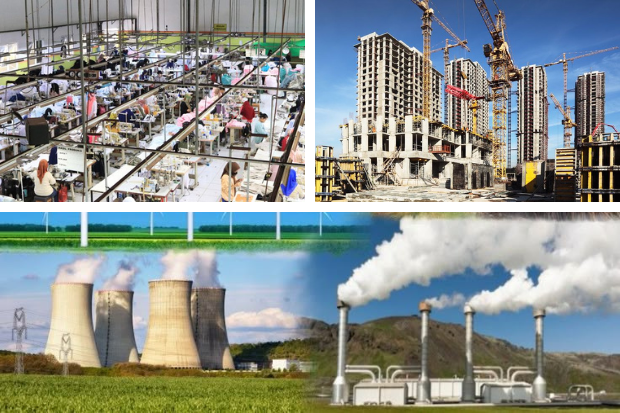 pemanfaatan sumber daya alam dalam kehidupan seperti pakaian, konstruksi, dan energi