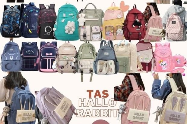Jenis tas pelajar yang populer seperti ransel selempang troli dan tas laptop untuk aktivitas sekolah