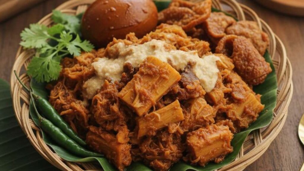 Nasi gudeg hidangan tradisional khas Yogyakarta