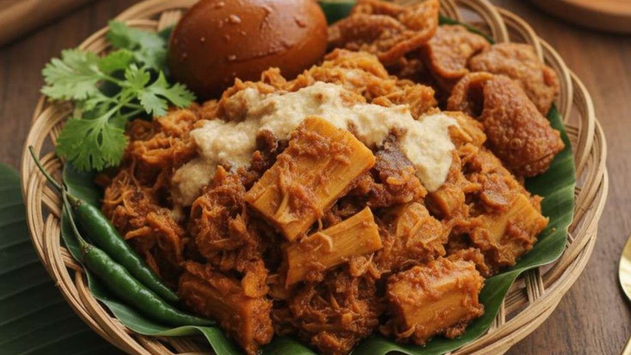 Nasi gudeg hidangan tradisional khas Yogyakarta