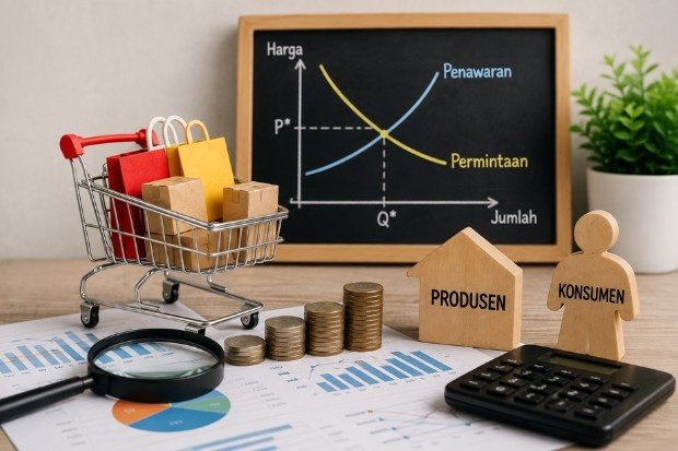 Permintaan penawaran dan harga di pasar