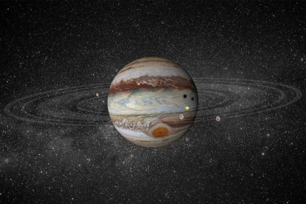 Cincin tipis dan medan magnet Jupiter